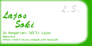 lajos soki business card